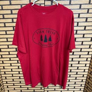 George Red Farm Fresh Christmas Tree‎ Tee Size 2X